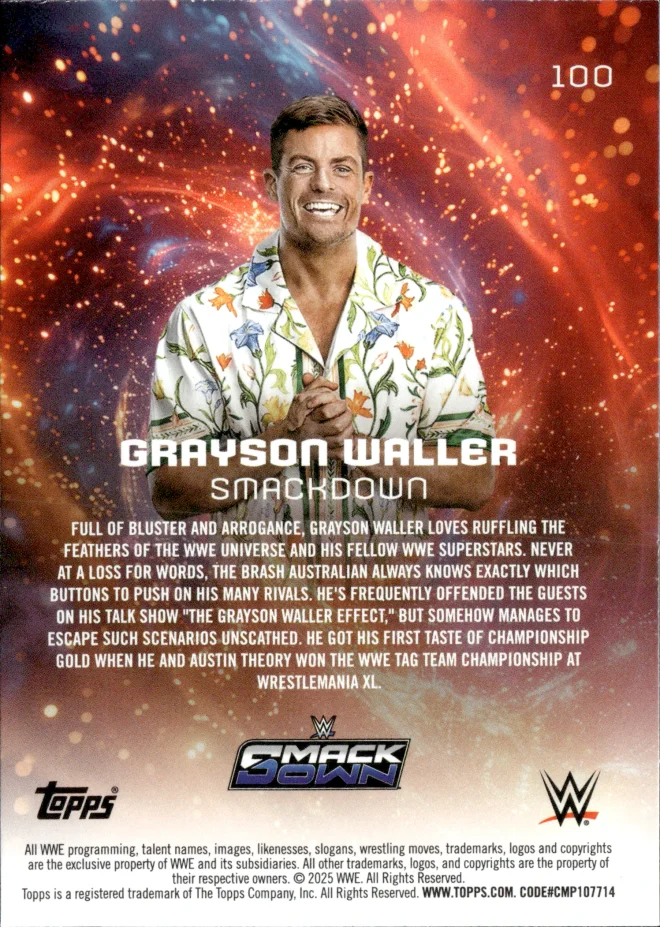 Grayson Waller card back
