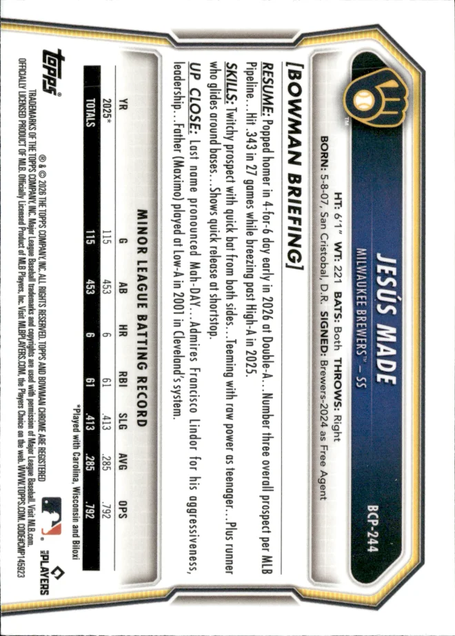 Jesús Madé card back