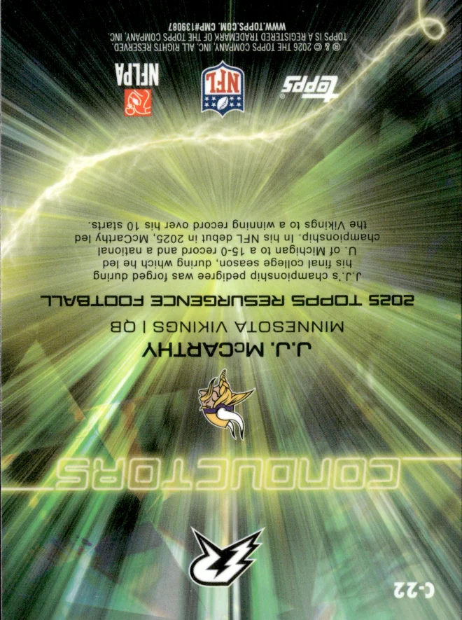 J.J. McCarthy card back