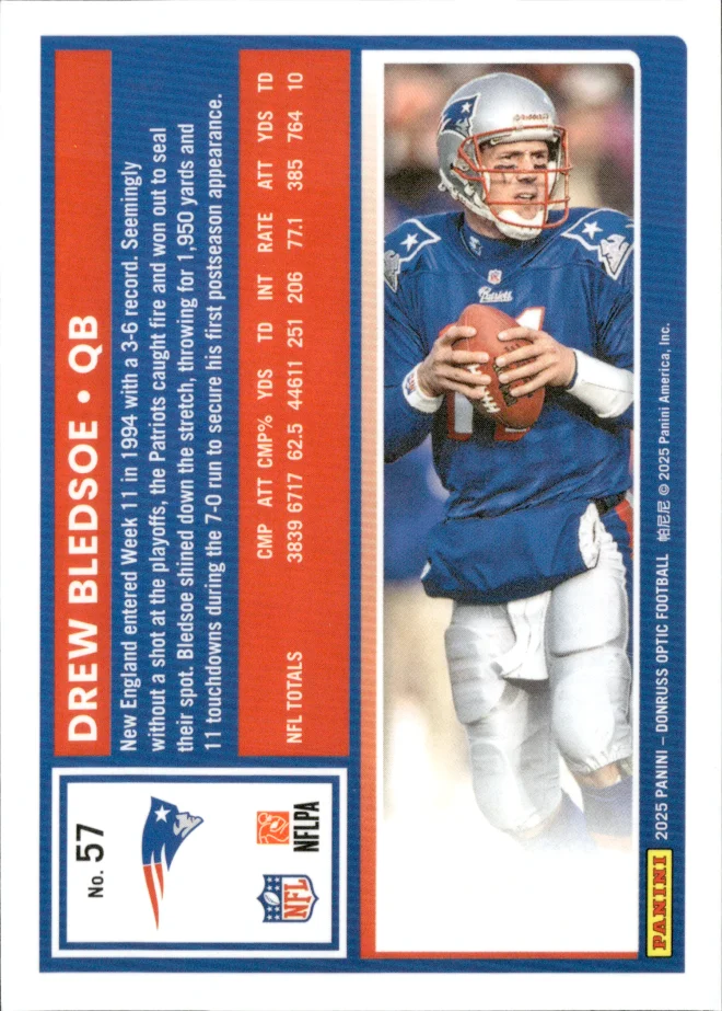Drew Bledsoe card back