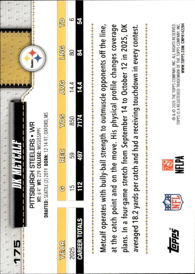 DK Metcalf card back