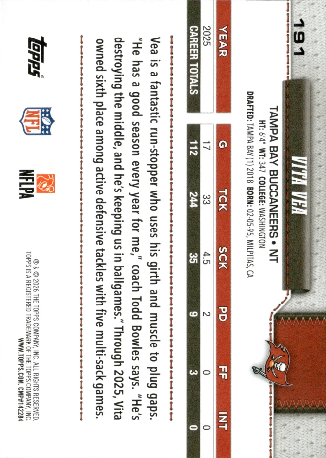 Vita Vea card back