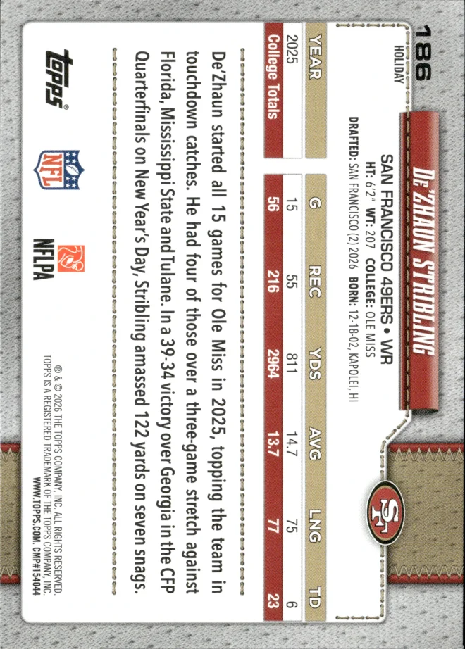 De'Zhaun Stribling card back