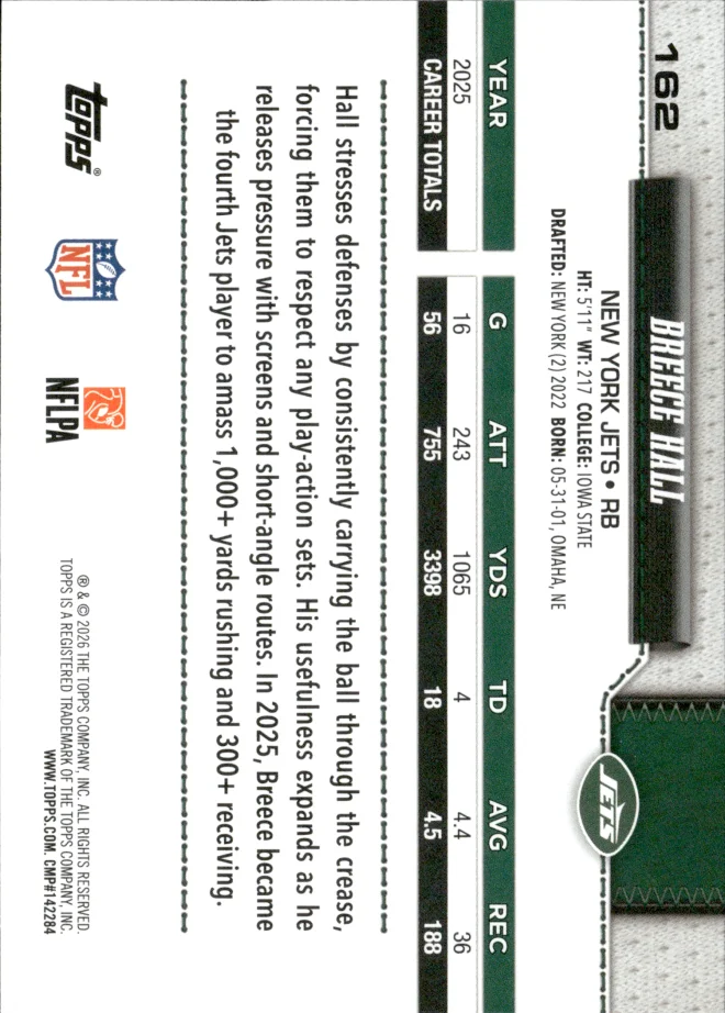 Breece Hall card back