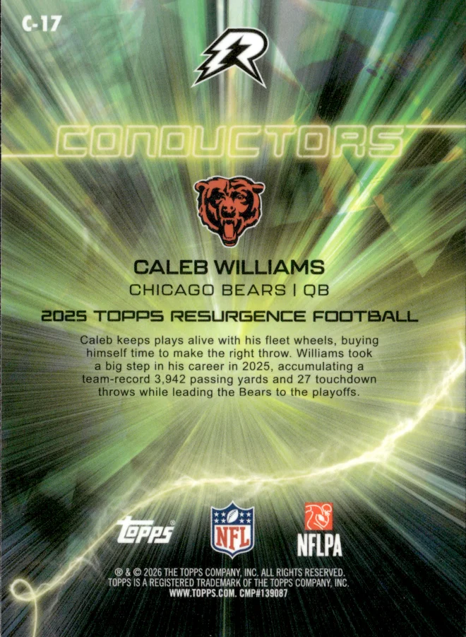 Caleb Williams card back