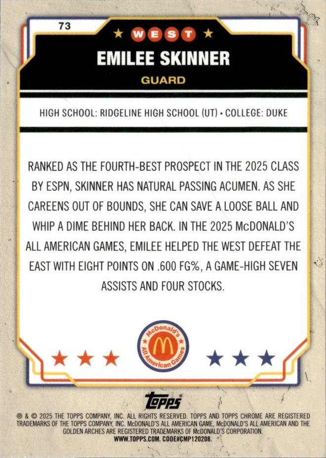 Emilee Skinner card back