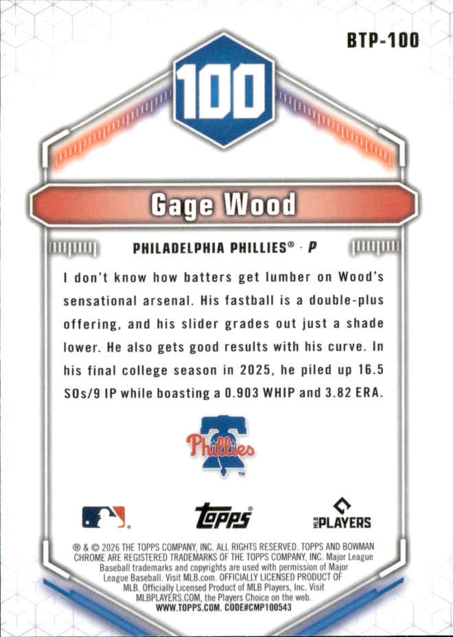 Gage Wood card back