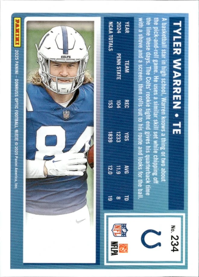 Tyler Warren card back