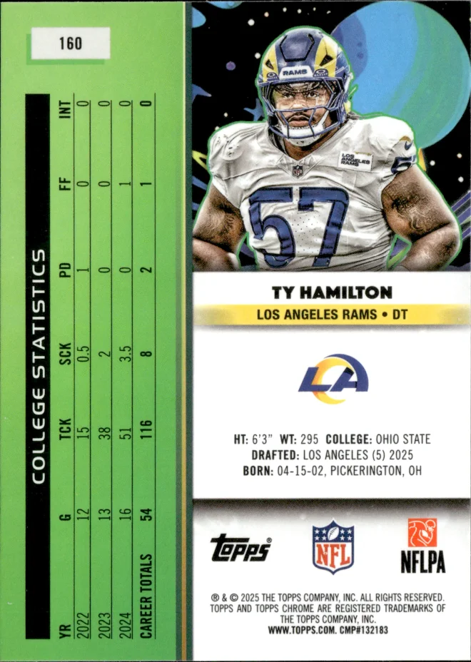 Ty Hamilton card back