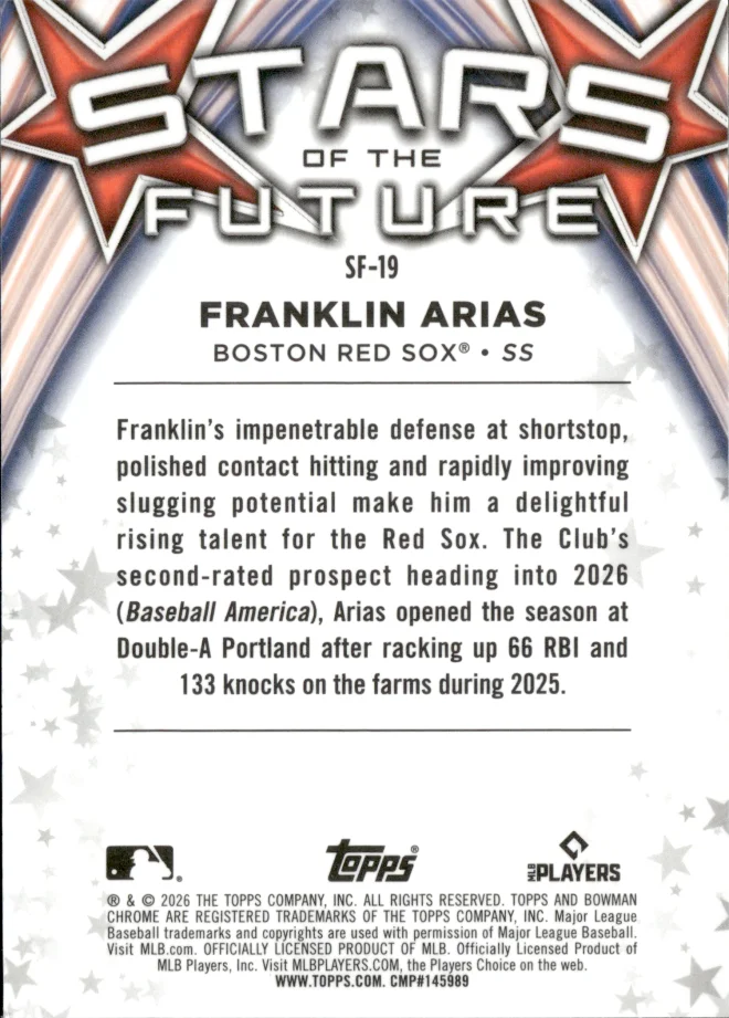 Franklin Arias card back