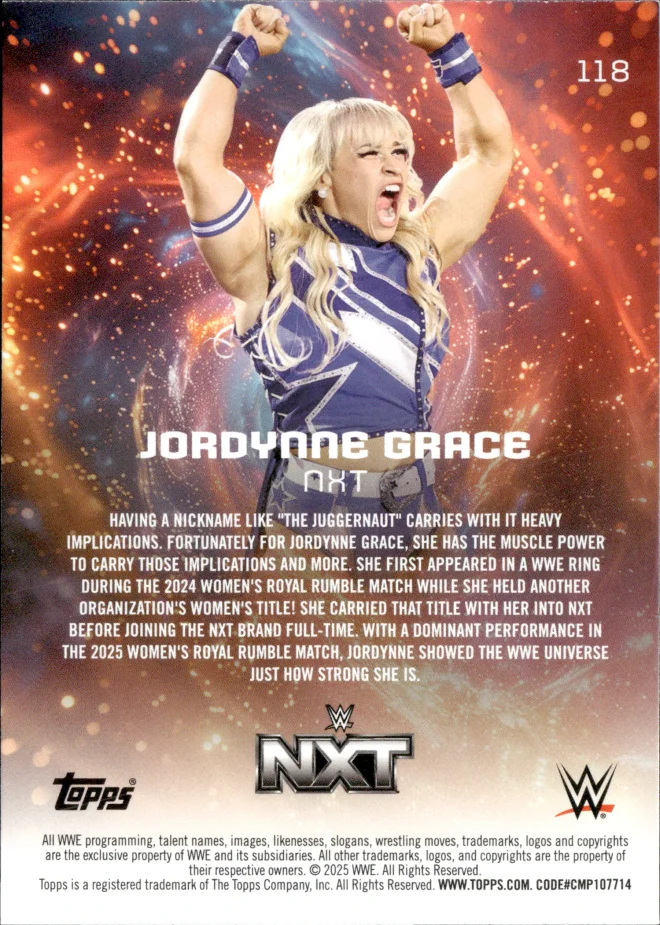 Jordynne Grace card back