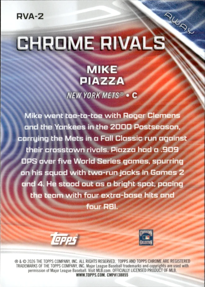 Mike Piazza card back