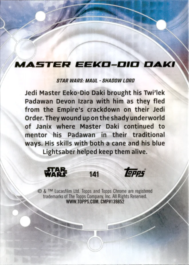 Master Eeko-Dio Daki card back