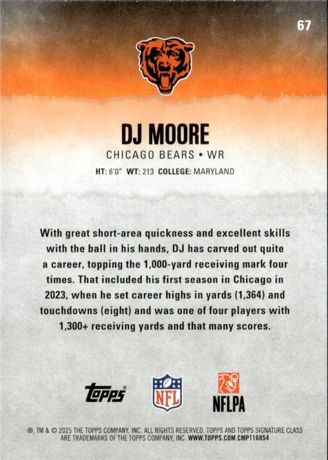 DJ Moore card back