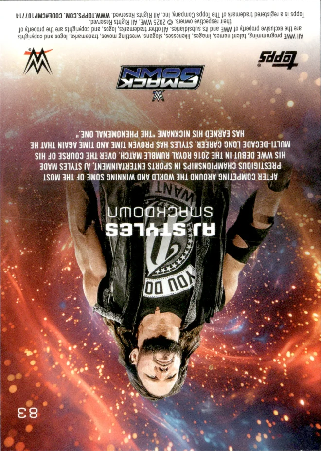 AJ Styles card back