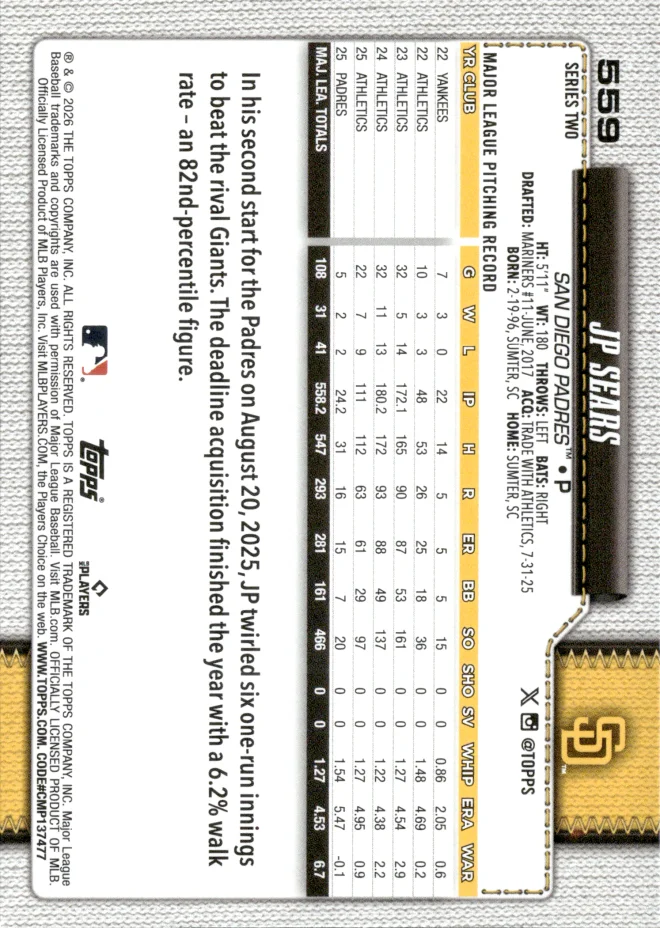 JP Sears card back