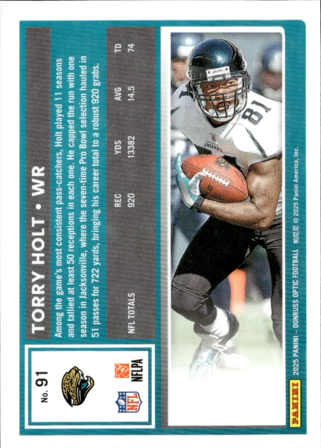 Torry Holt card back