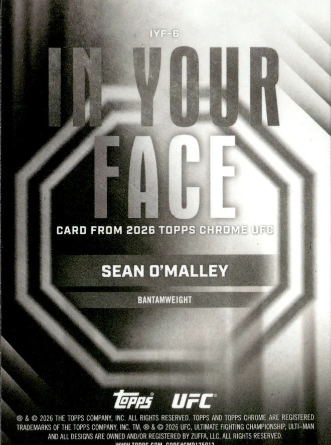 Sean O'Malley card back