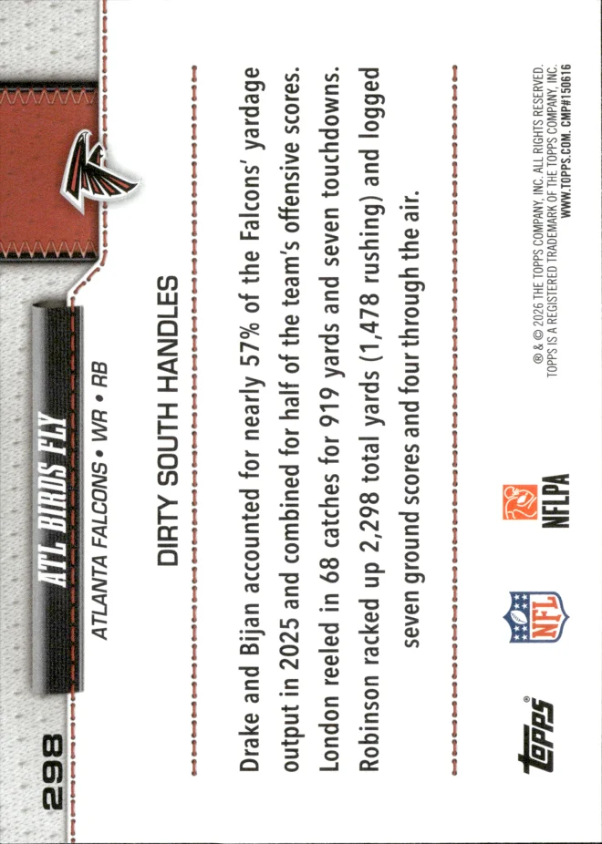 Bijan Robinson / Drake London card back
