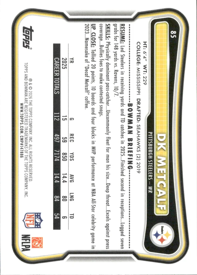 DK Metcalf card back