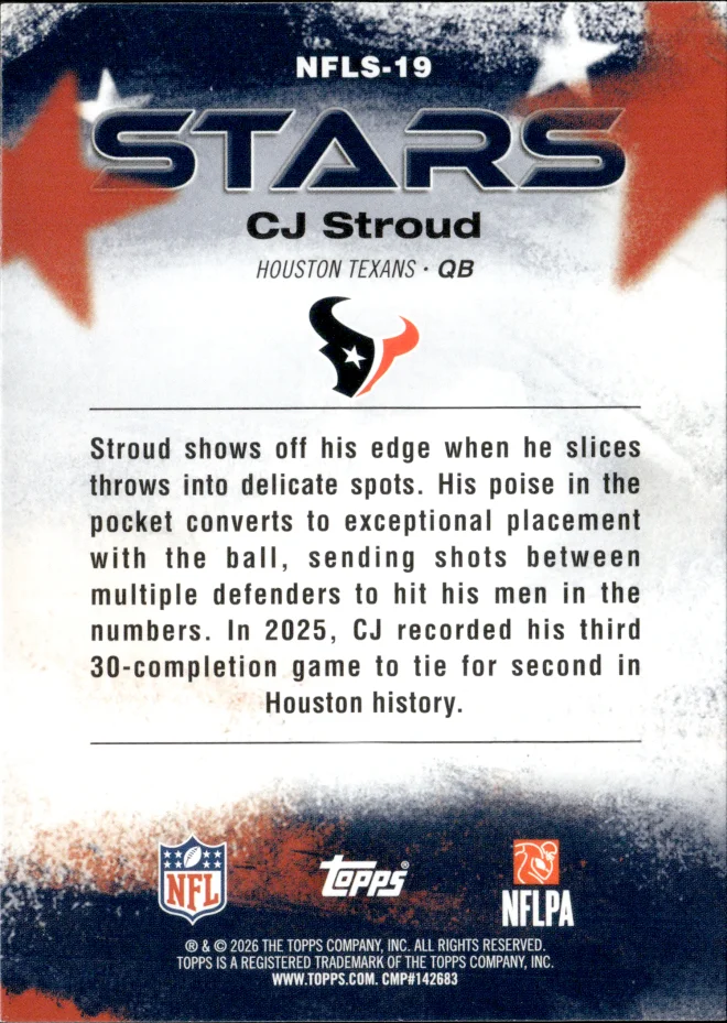 CJ Stroud card back