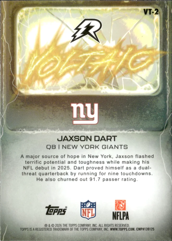 Jaxson Dart card back