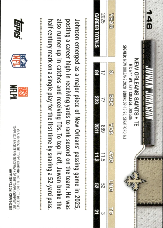 Juwan Johnson card back
