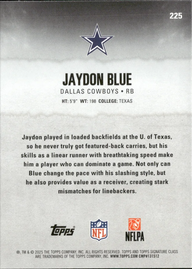 Jaydon Blue card back