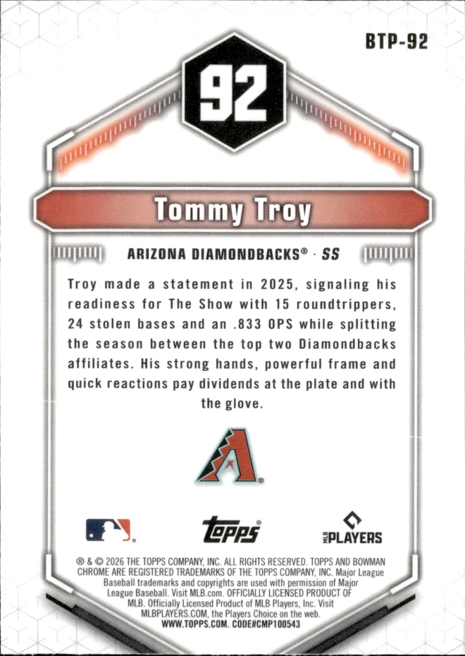 Tommy Troy card back