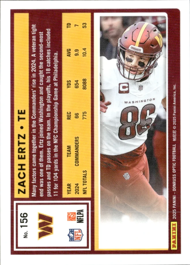 Zach Ertz card back