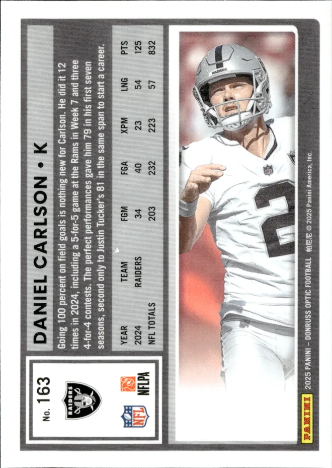 Daniel Carlson card back