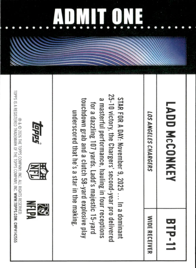 Ladd McConkey card back