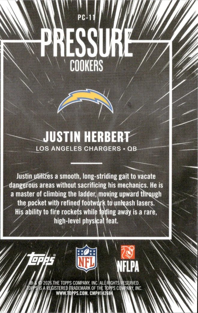 Justin Herbert card back