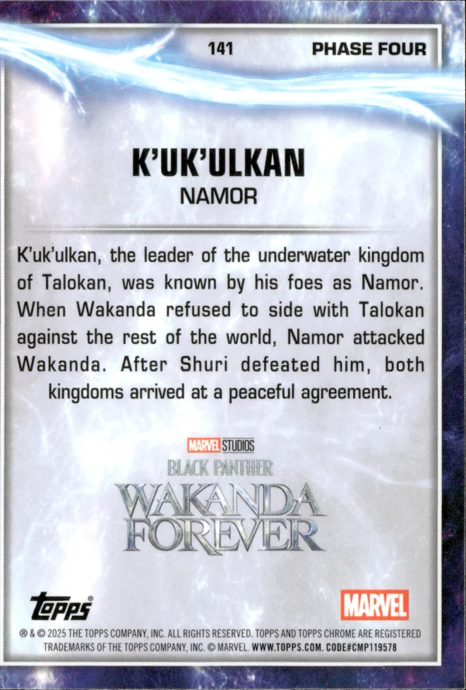 Namor / K'uk'ulkan card back