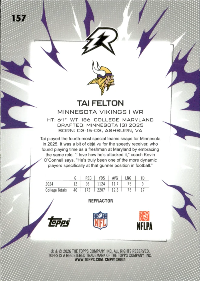 Tai Felton card back