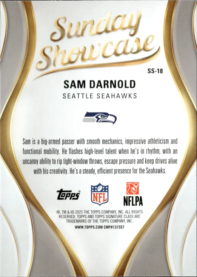 Sam Darnold card back
