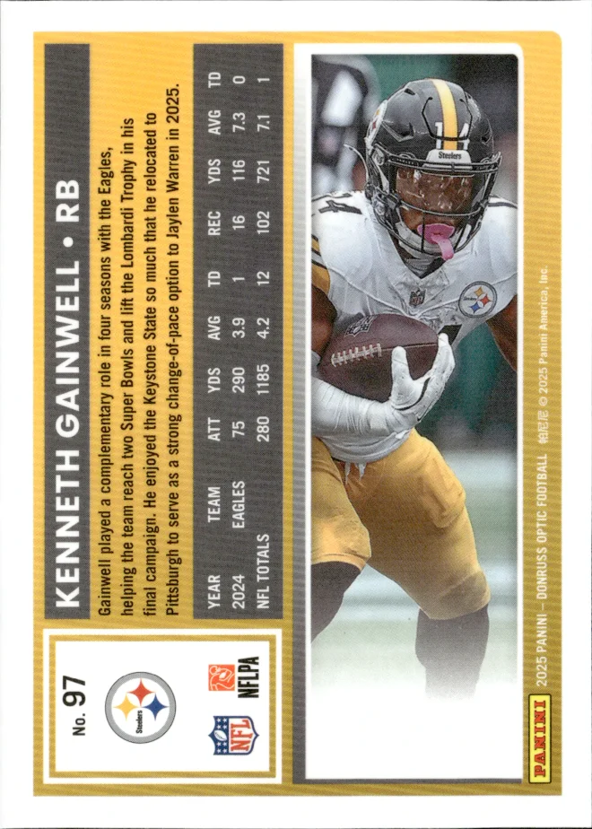 Kenneth Gainwell card back
