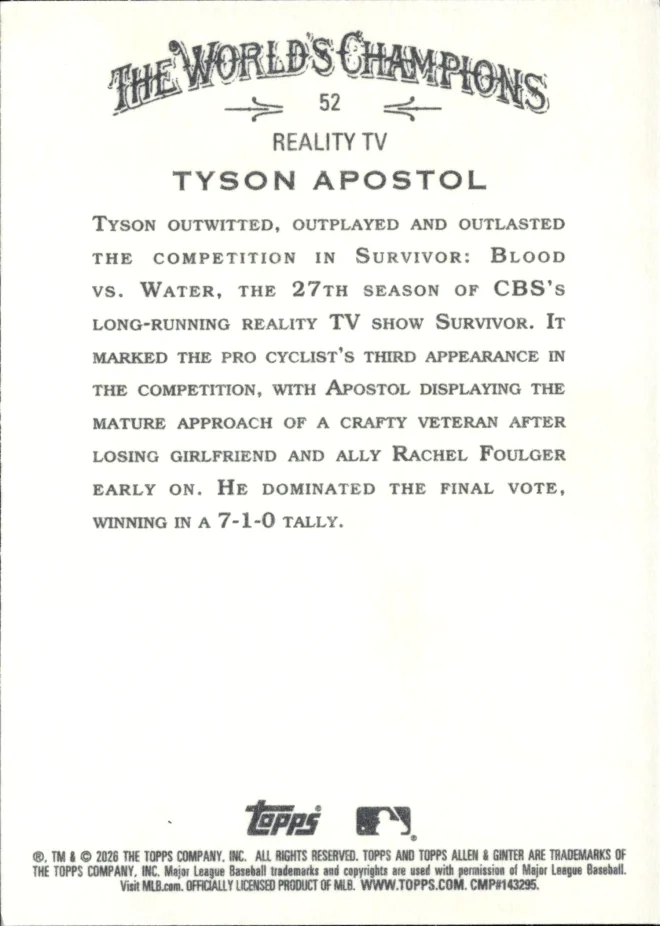Tyson Apostol card back