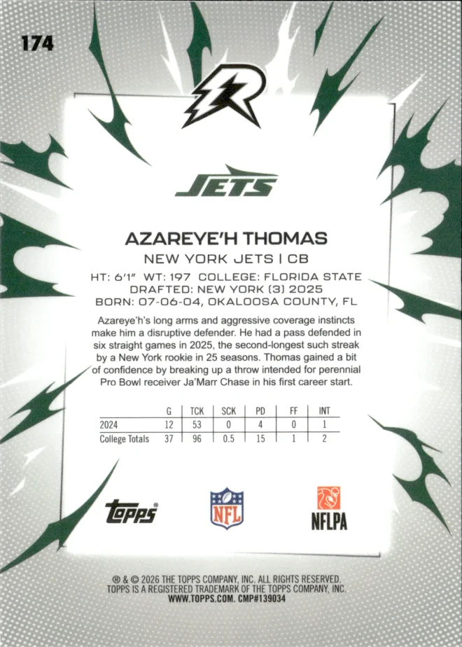 Azareye'h Thomas card back