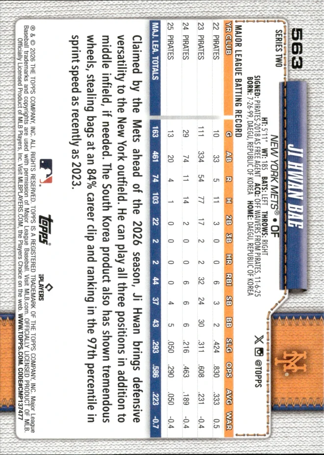 Ji Hwan Bae card back
