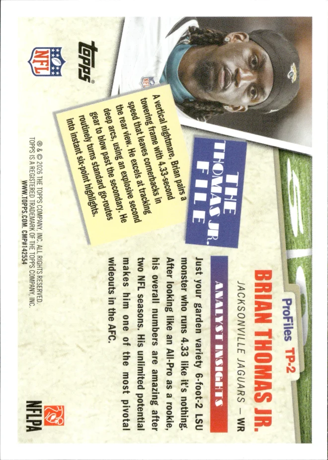 Brian Thomas Jr. card back