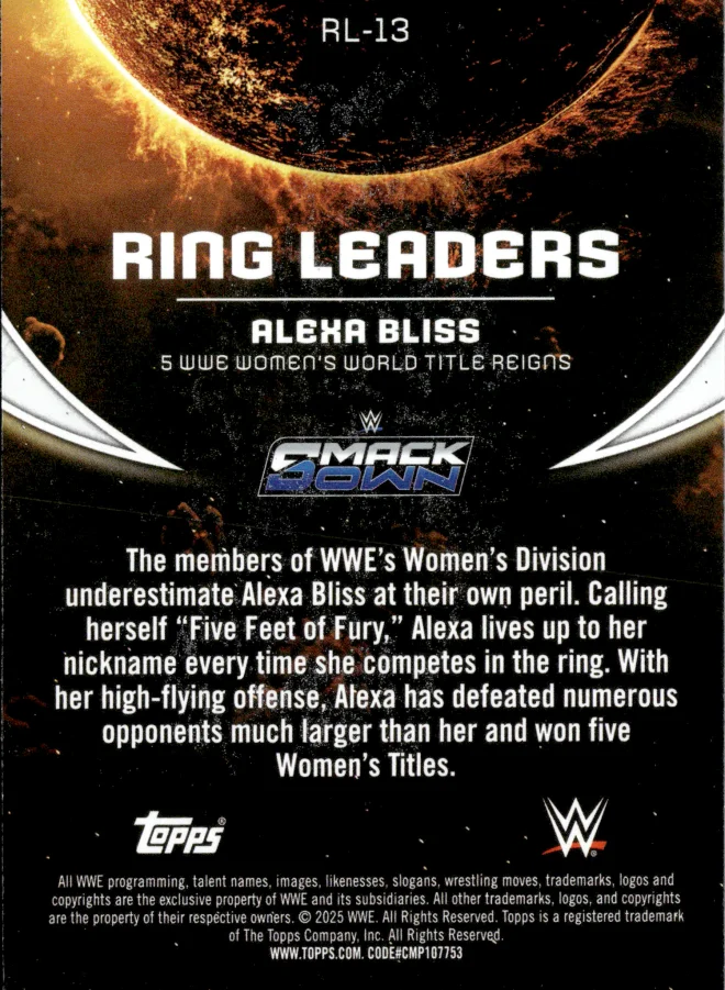 Alexa Bliss card back
