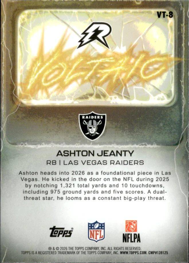 Ashton Jeanty card back