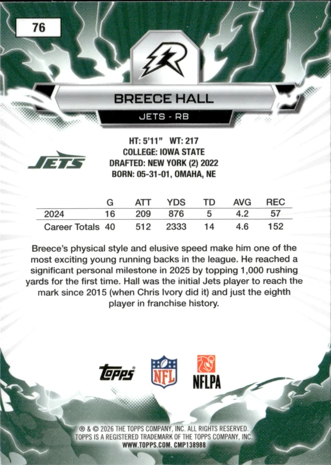 Breece Hall card back