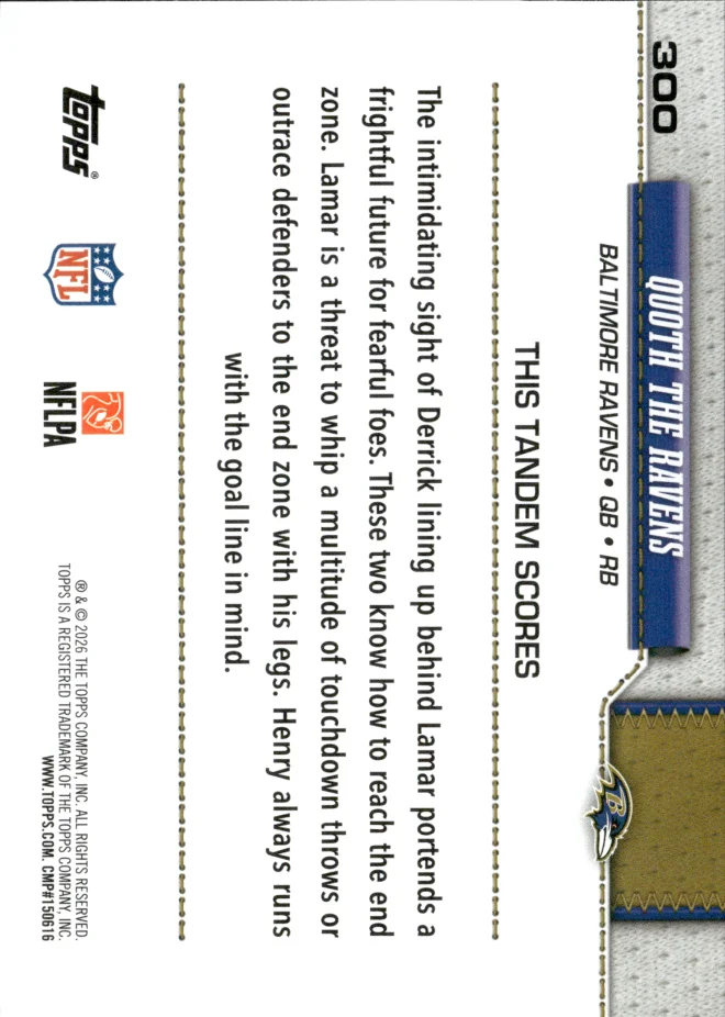Quoth the Ravens card back