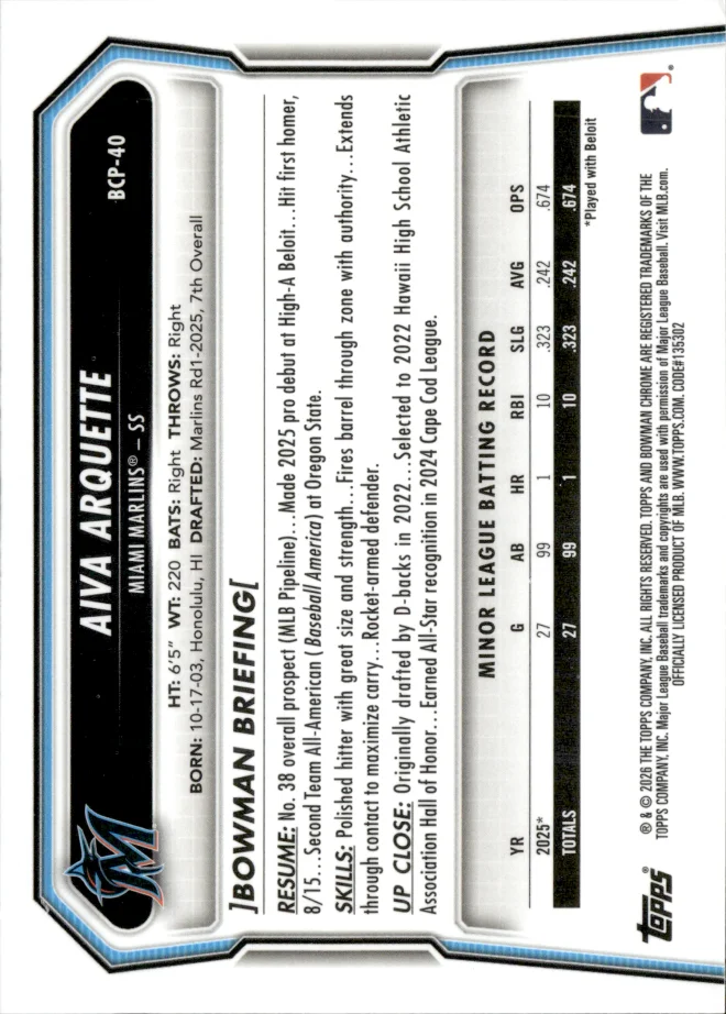 Aiva Arquette card back