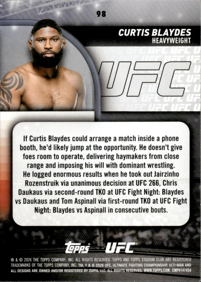 Curtis Blaydes card back