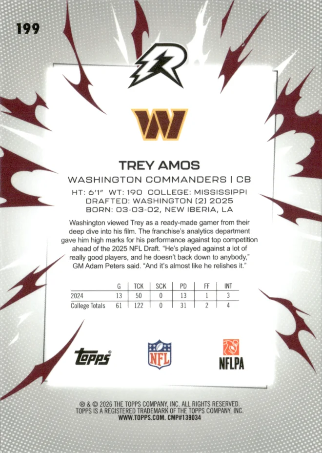 Trey Amos card back