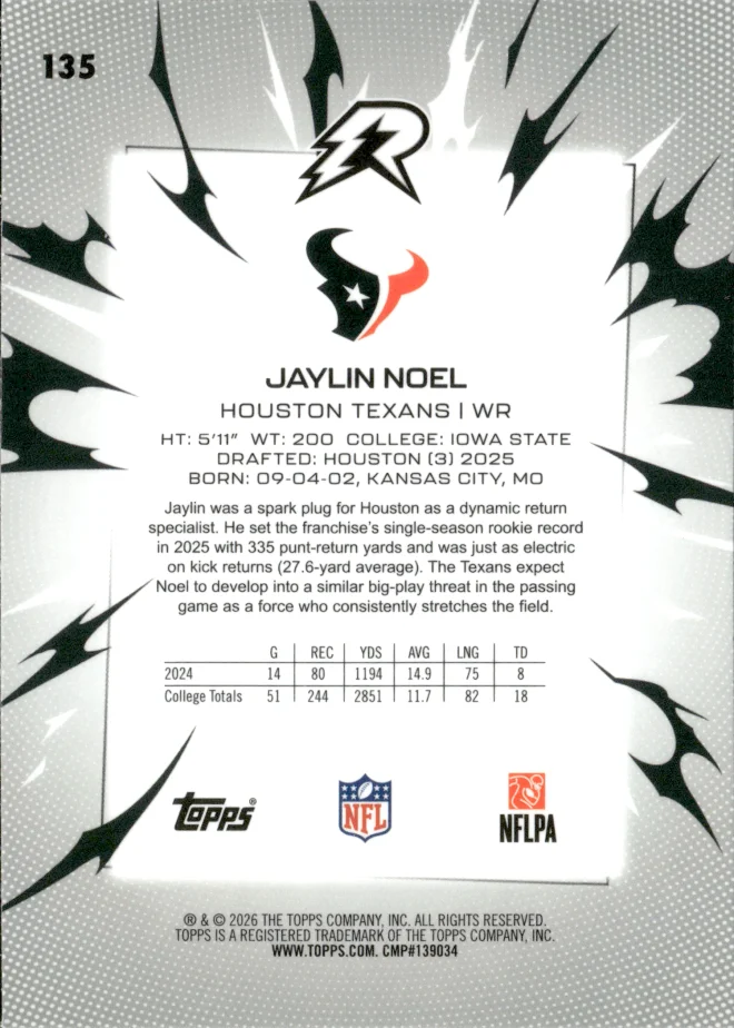 Jaylin Noel card back