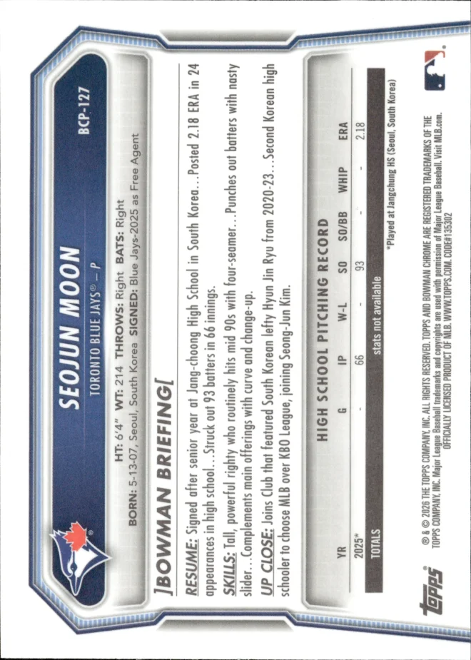 Seojun Moon card back